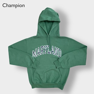 【champion】カレッジ ロゴ MARYLAND メリーランド大学 プリント アーチロゴ パーカー S プルオーバー フーディー スウェット チャンピオン US古着