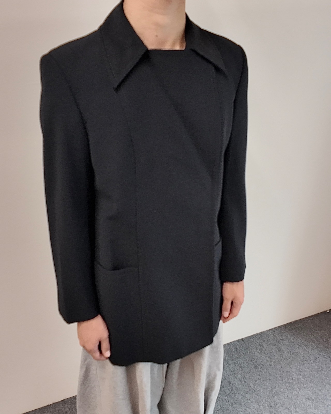 【97/FW GUCCI by Tom Ford】peaked lapel tailored middle coat