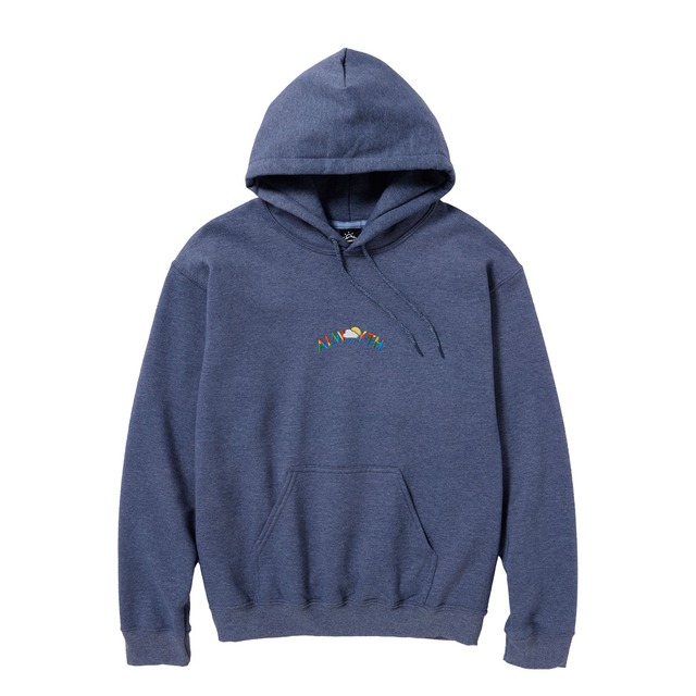 Alwayth "Multi-colored embroidery Hoodie” Heather Blue