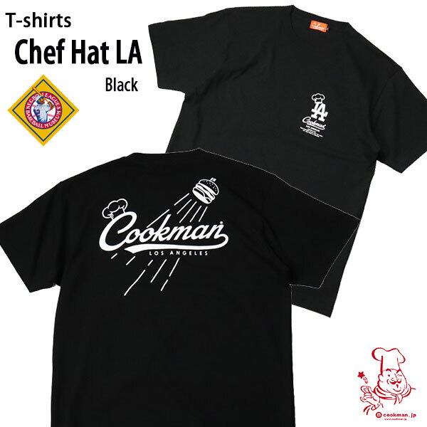 Ballpark Collection Cookman T-shirts Chef Hat LA Black クックマン Tシャツ ブラック UNISEX 男女兼用 アメリカ