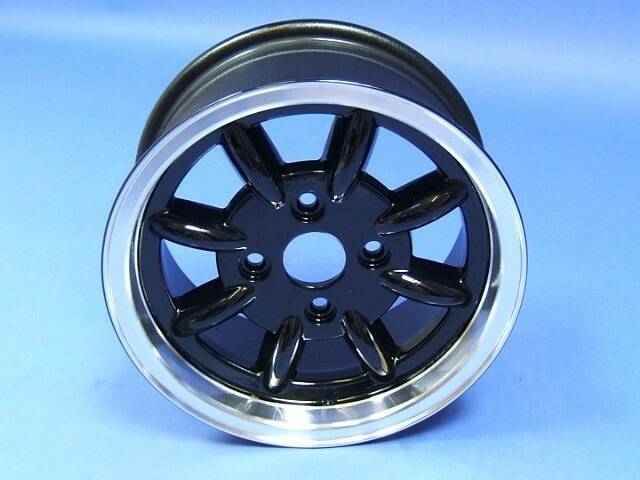 77393B アルミホイール、 6J x 13"、8本スポーク、ブラック、FORD PCD