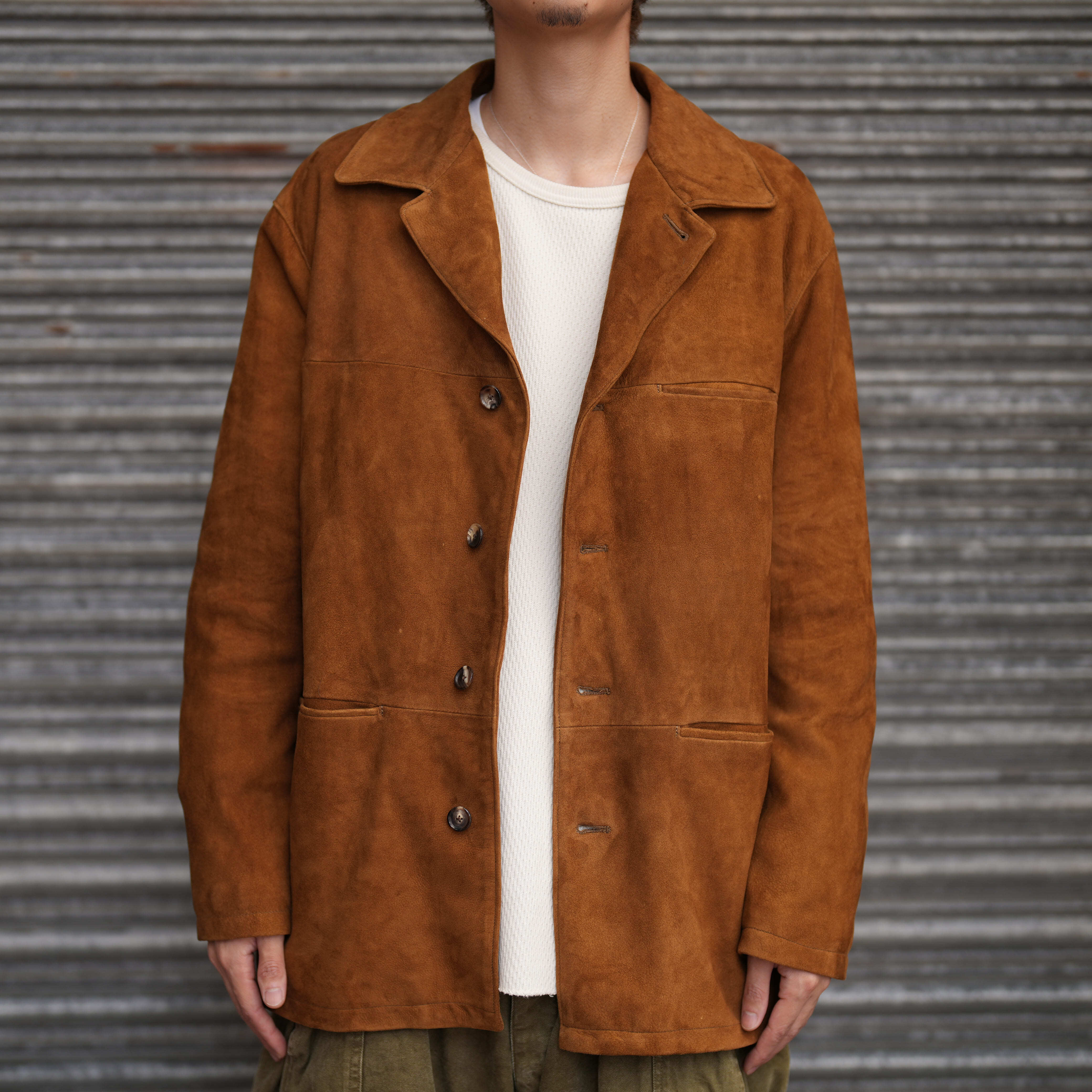 KAPTAIN SUNSHINE(キャプテンサンシャイン) 25AW "Sheepskin Half Coat" -BROWN SUEDE-