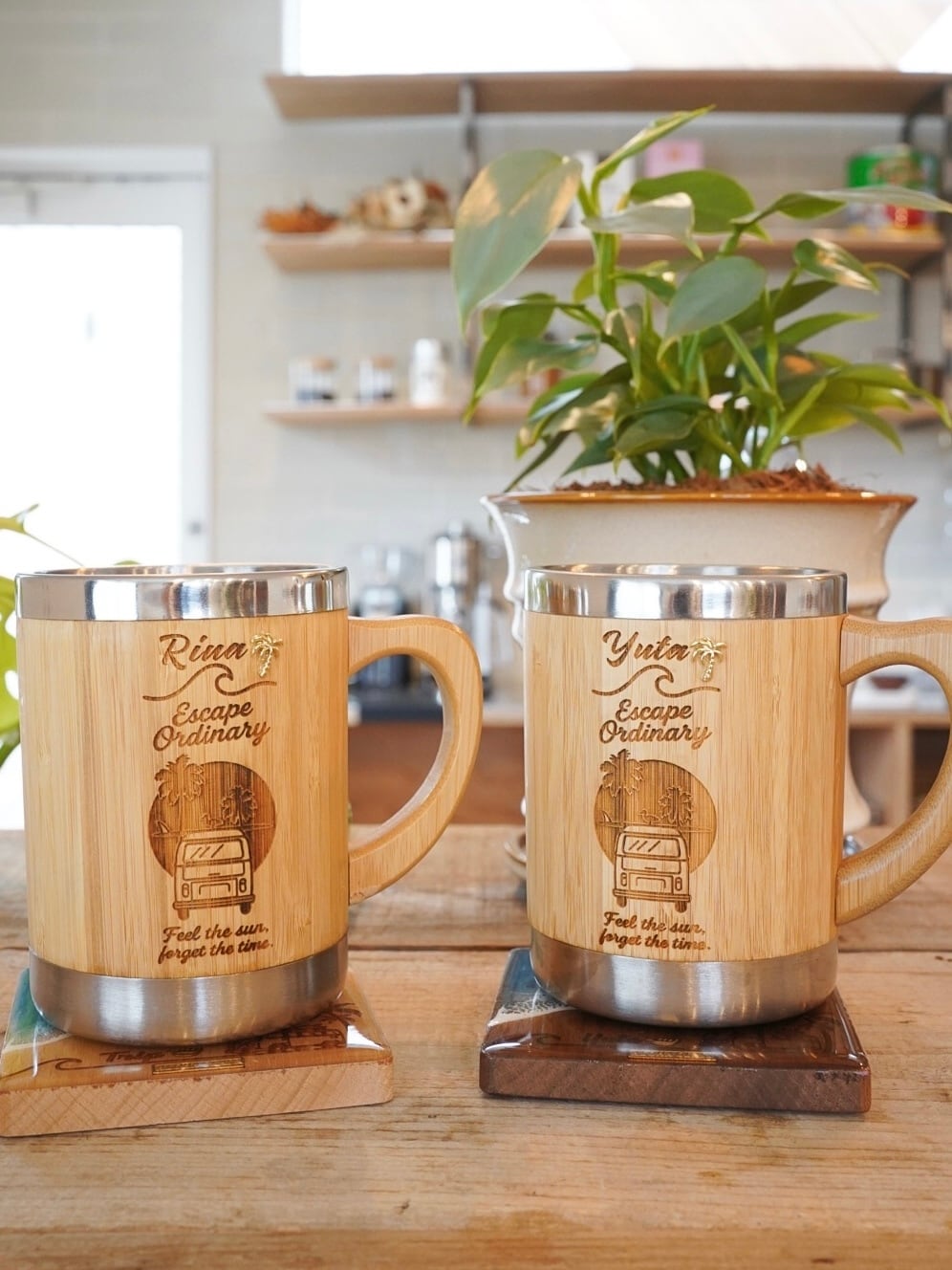 Bamboo stainless mug(day off)