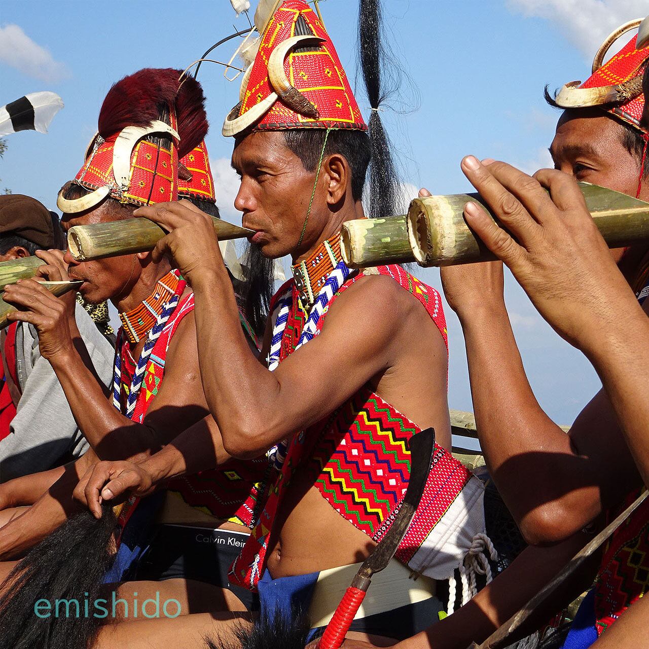 ナガ族。角の容器 0115-OG170 | ゑみし洞