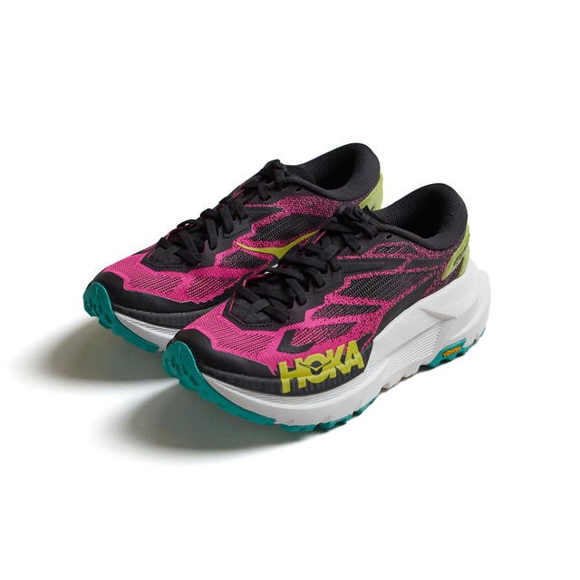 HOKA（ホカ）W MAFATE X（マファテ X）-ブラック / ネオン ドラゴンフルーツ　ウィメンズトレイルランニングシューズ WOMEN