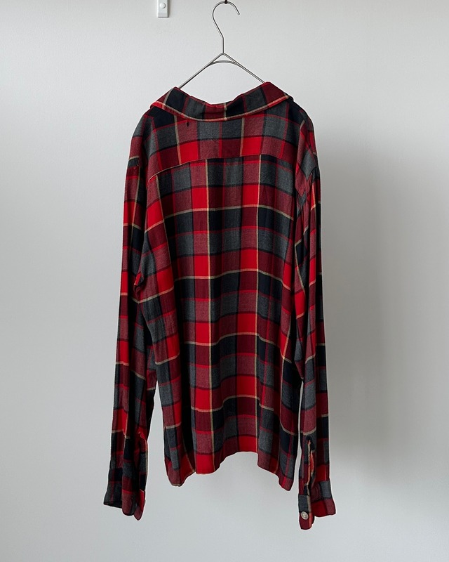 -Arleigh- Vintage 60s M Opencollar Check Shirt