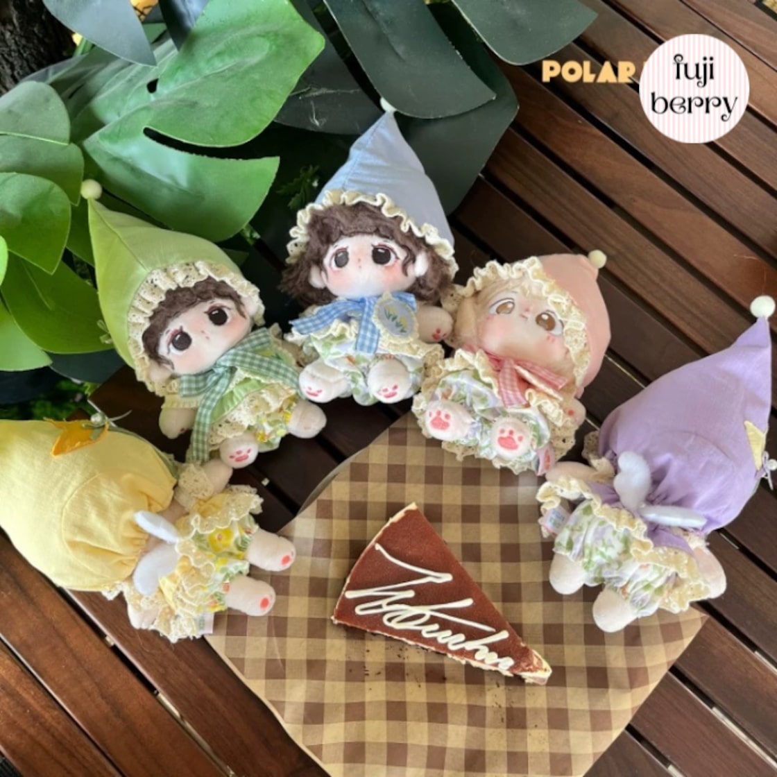 10cmぬい服】とんがり帽子の妖精コーデ 10cm棉花娃娃 labubu用お洋服