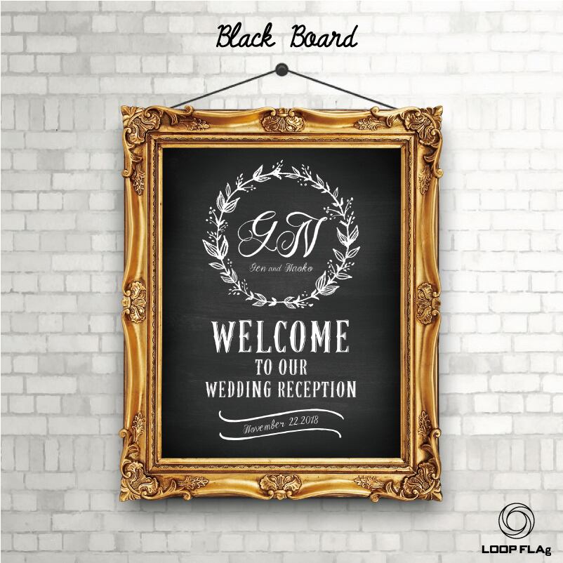 ウェディング ウェルカムボード ブラックボード Black Board ｂ 送料無料 結婚式 祝い おしゃれ イラスト 文字 黒板 アンティーク オーダーメイド Merci ありがとうfactory ウェディング 両親贈呈品 ウェルカムボード プチギフト