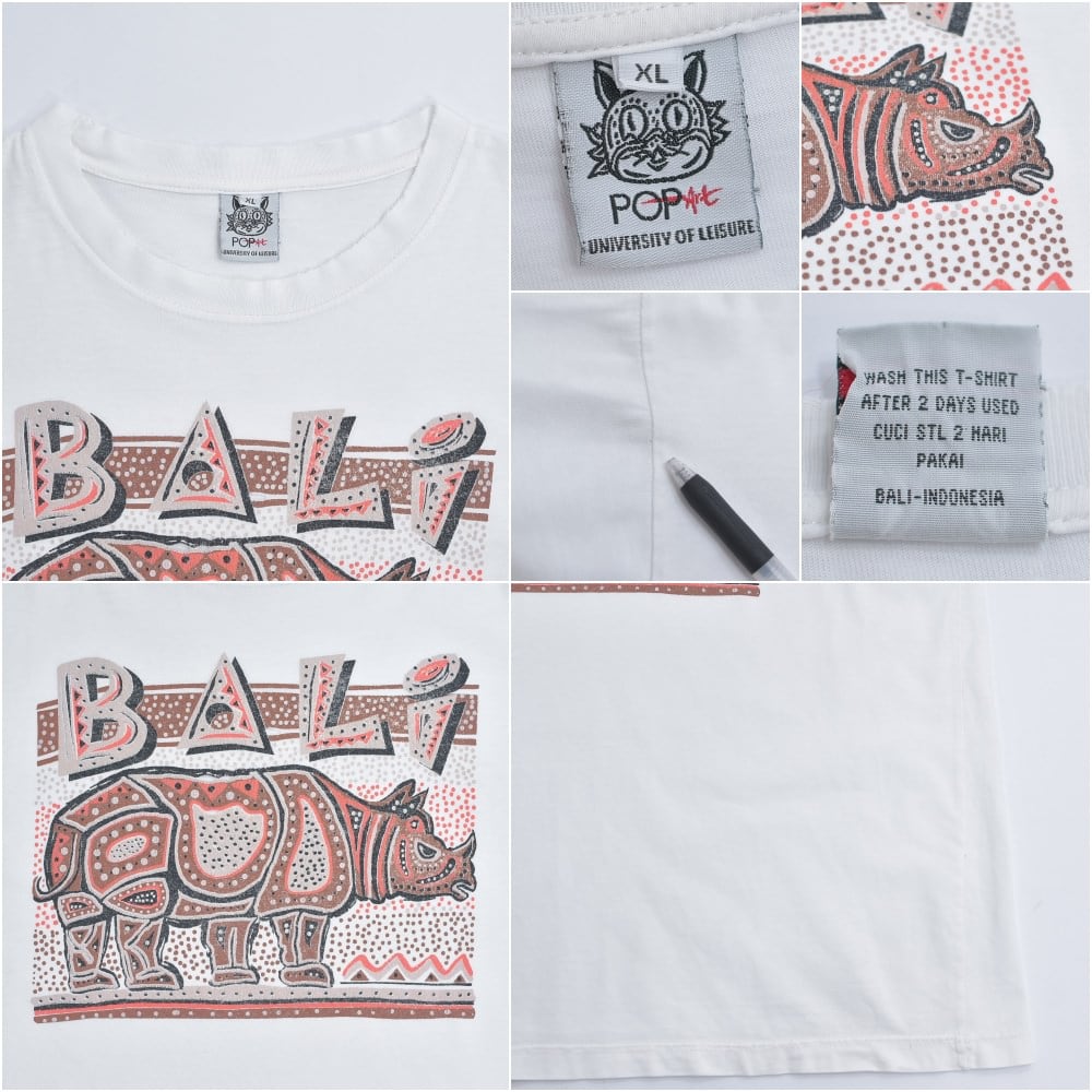 90s USA製古着　ヴィンテージ　Tシャツ　ポップ文字　シングルステッチ