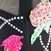 社交ダンス 衣装 ドレス ワンピース スタンダード ブラック系 ピンク系 グリーン系 黒 フリル レース 花柄 刺繍 ダンス パーティ 発表会 デモ 競技 上品 華やか