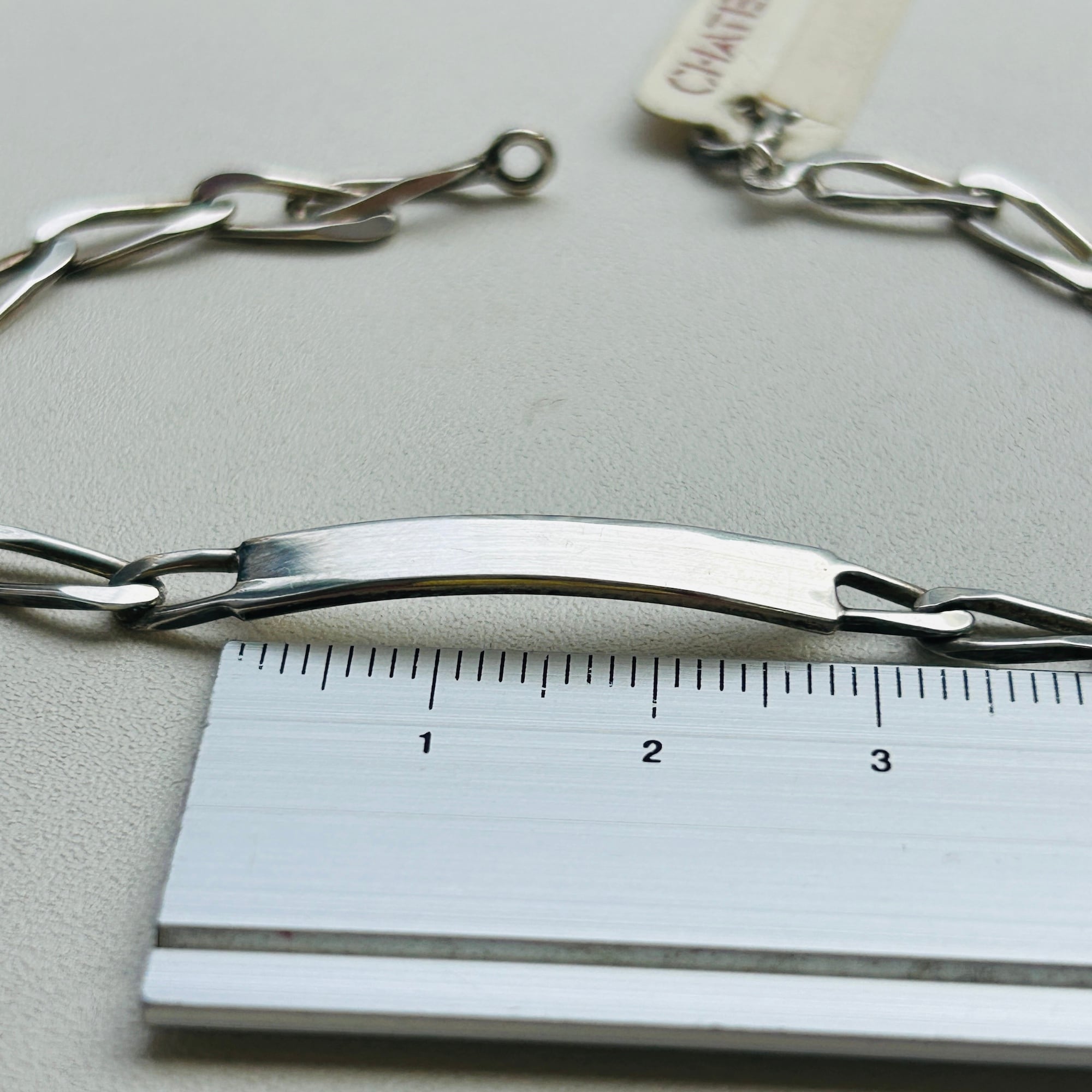 フランスシルバー800 OLD stock IDブレスレット（18cm / 4.9g） | Milo