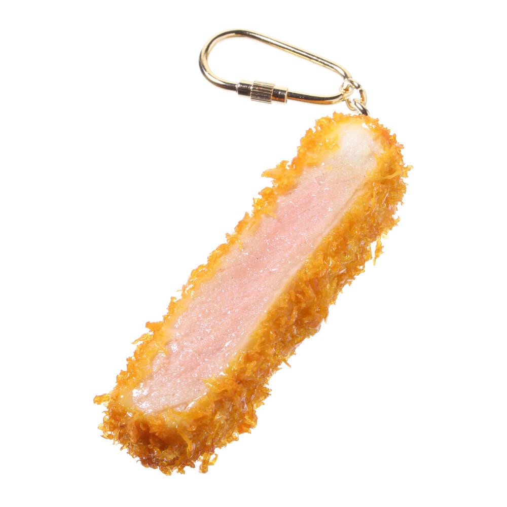 0648]食品サンプル屋さんのキーホルダー（とんかつ：カット）【メール