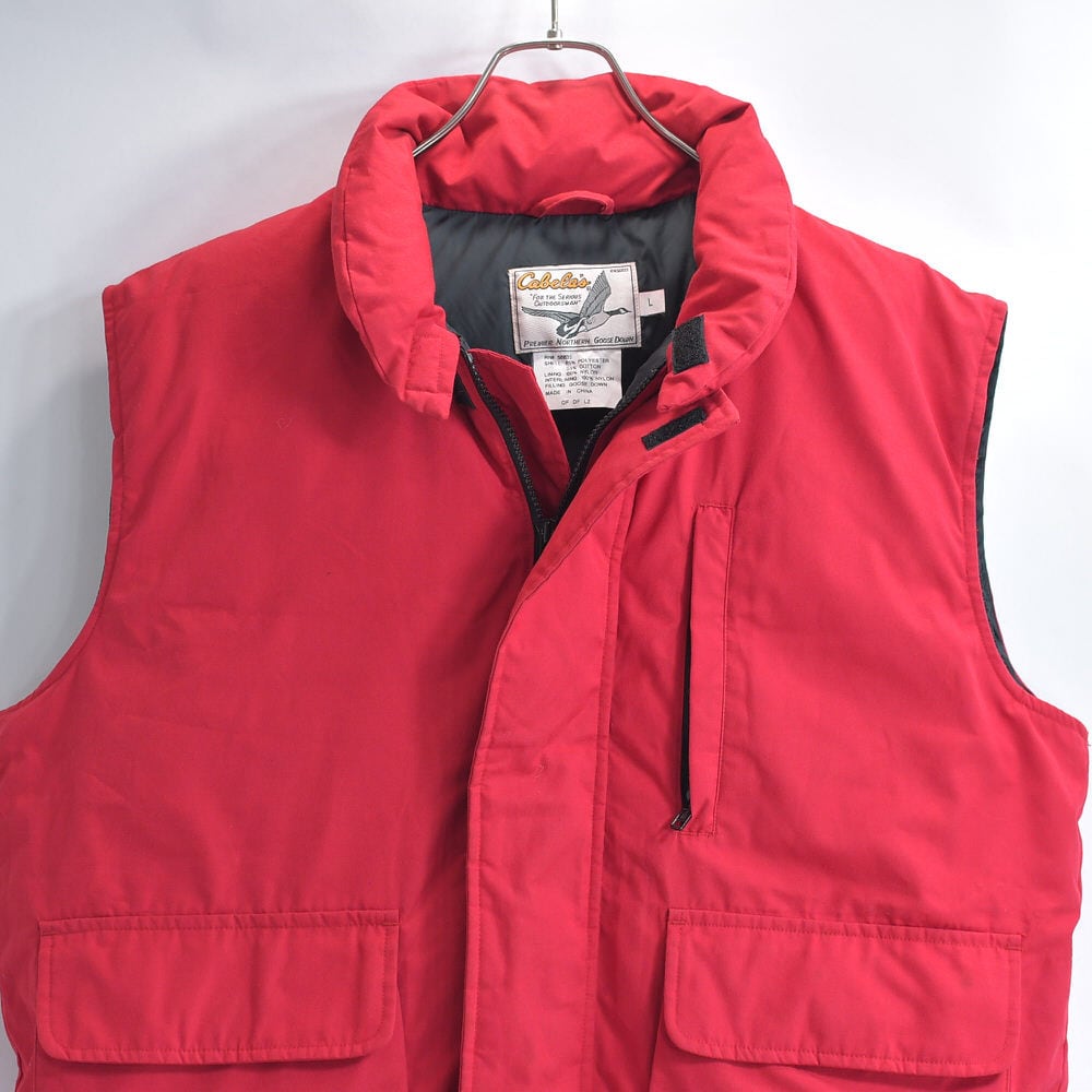 80s~ USA製 Cabela's カベラス グースダウン ベスト ハンティング ワーク アウトドア アウター ヴィンテージ ビンテージ アメリカ古着 メンズLサイズ