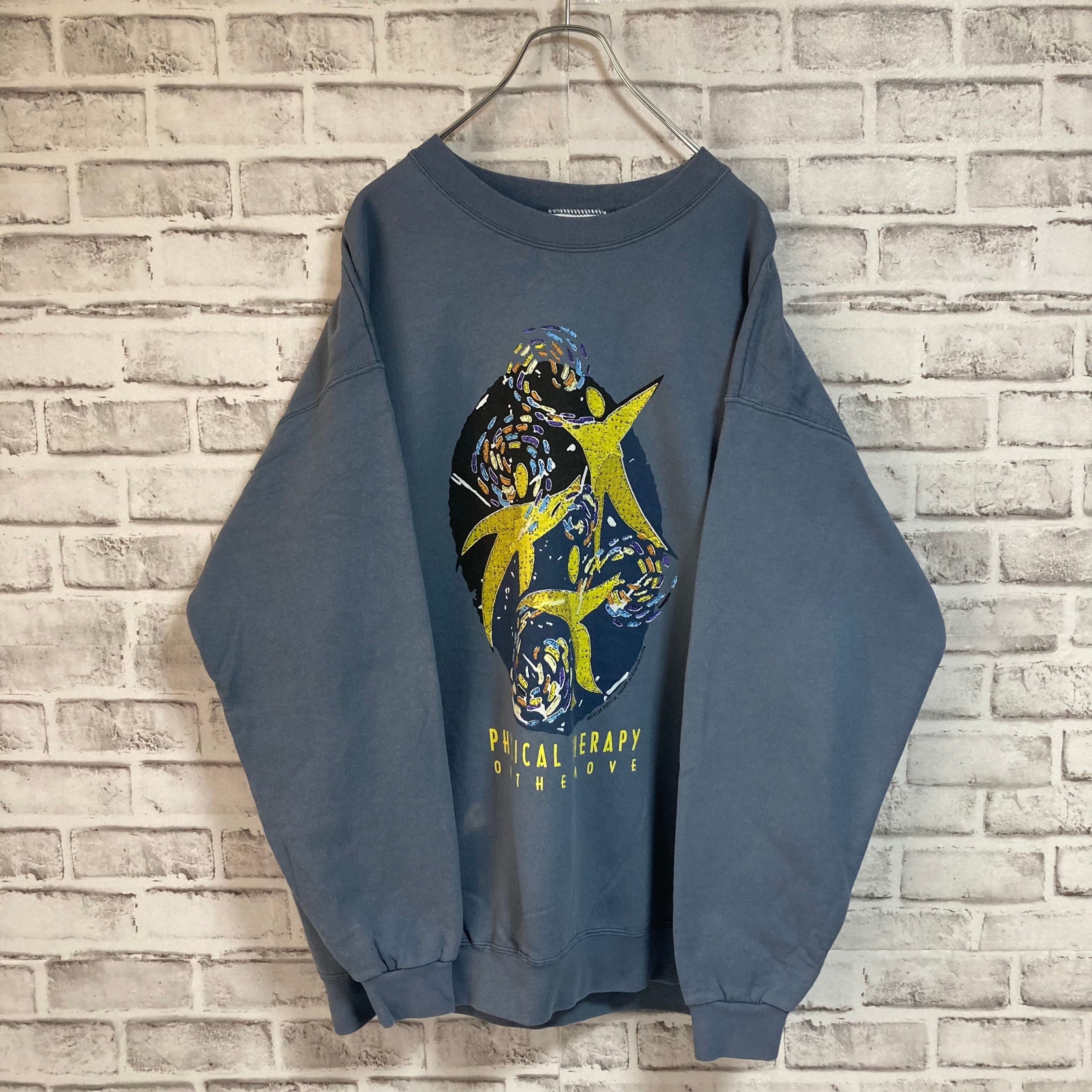【Lee】L/S Sweat XL 90s Made in USA 企業モノ アート系 スウェット トレーナー USA製 アートプリント 肉厚  アメリカ USA 古着