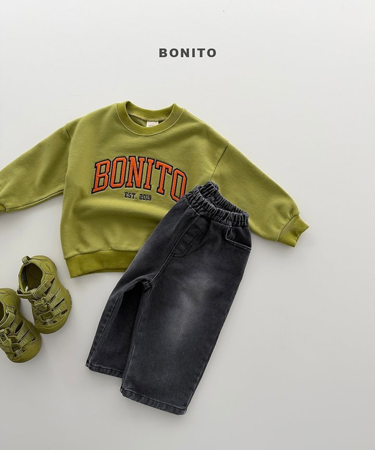 韓国子供服 / BONITO / 26Autumn / ボニトパッチ刺繍スウェット / 秋服 *12M~JM *