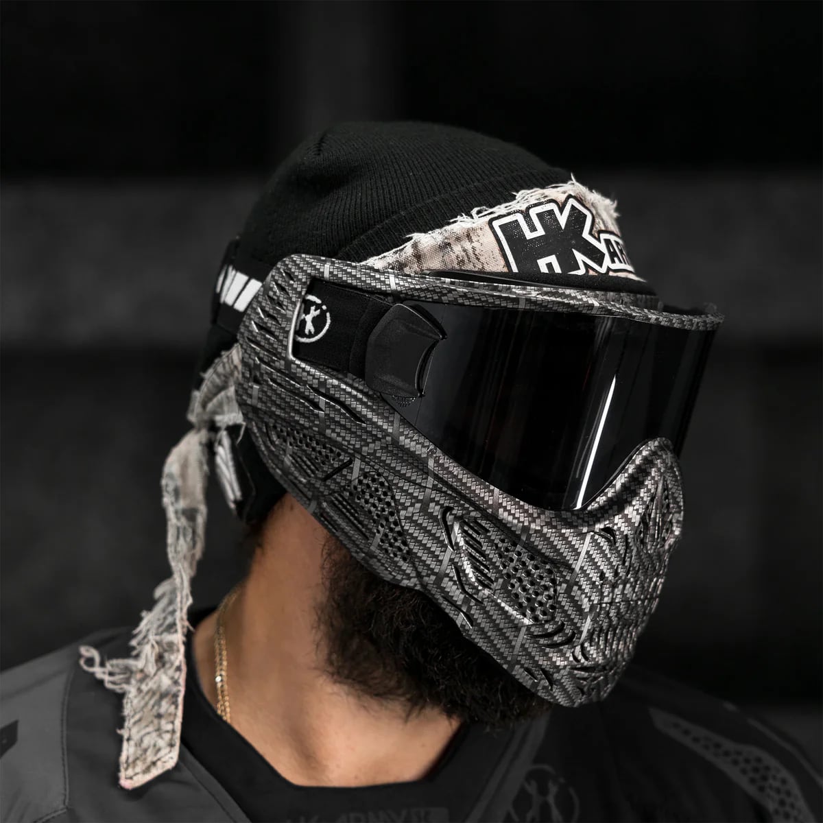 HK Army HSTL Skull Goggle Machine Silver w Chrome Lens フェイス