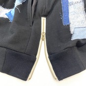 【hoodie60】 Remake Hoodie black×Denim