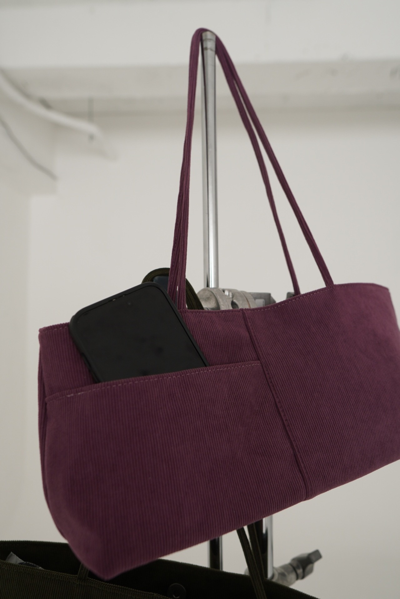 bi-color lonio corduroy shoulder Bag 3pocket／3color