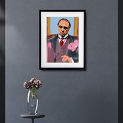 Godfather Ⅱ｜マーロンブランドをモダンに描いたラグジュアリーアートポスター｜大人の部屋を格上げする映画インテリアA3ポスター