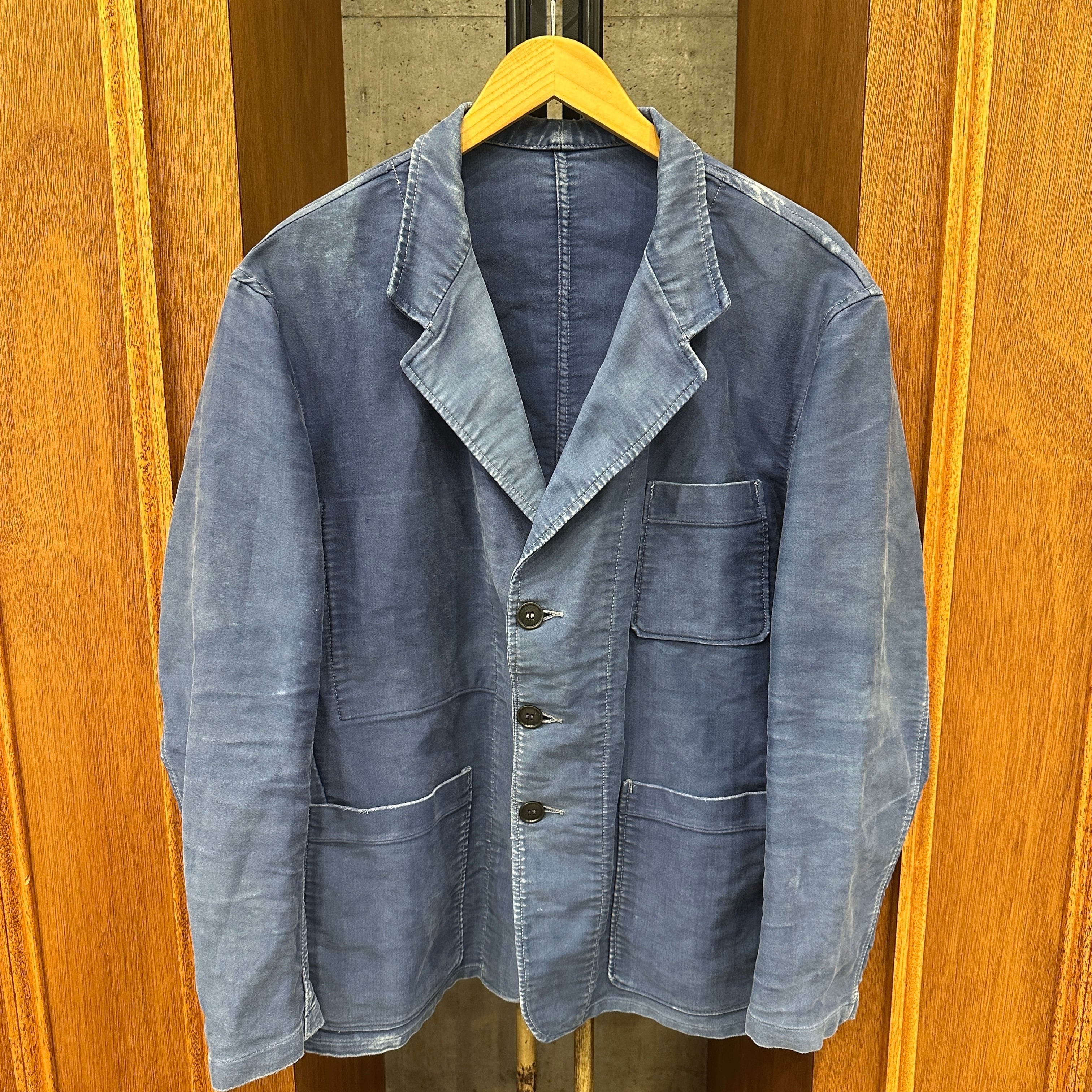 40s LE MONT ST MICHEL ブルーモールスキンジャケット 40S LE MONT ST MICHEL BLUE MOLESKIN WORK JACKET ⑧ | safarionline