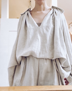 【MADE TO ORDER】JASMINE smocking shirt robe
