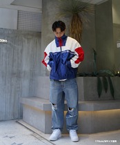 【#Re:room】SATIN SWITCHING TRACK JACKET［REJ105］