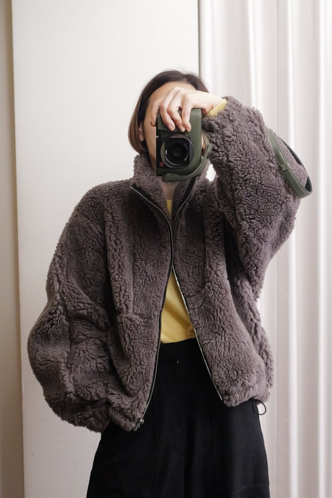 YLEVE / LINEN/RAMIE POLYESTER BOA BLOUSON