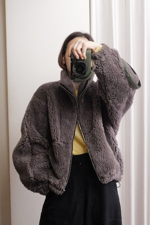 YLEVE / LINEN/RAMIE POLYESTER BOA BLOUSON