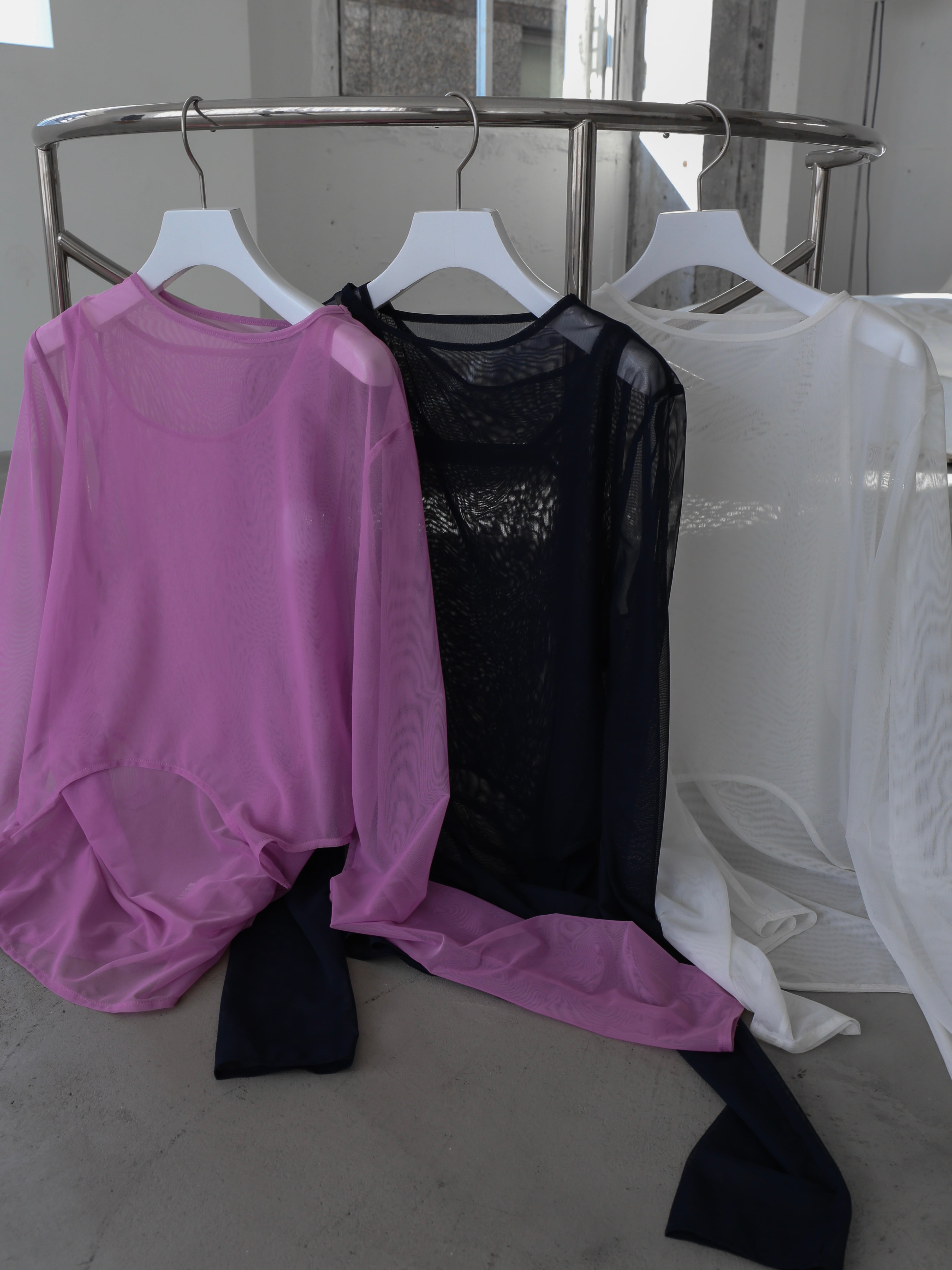 sheer mesh layered tops | Katrin TOKYO sheer mesh layered tops | Katrin TOKYO