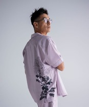 Flower back print shirt［HSS002］