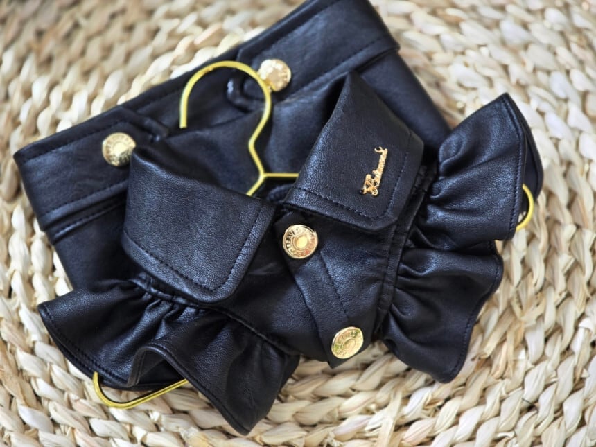 《即納》№LM0004 ジェニーレザーフリルジャケット全2色