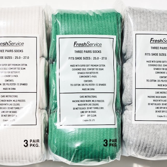 FreshService｜ORIGINAL 3-PACK SOCKS | 眠家オンラインストア