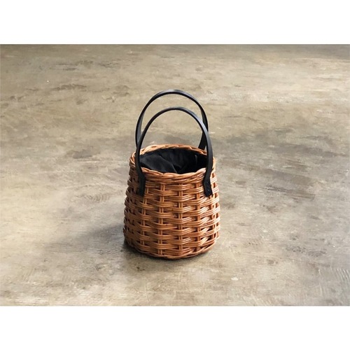 The Bagmati(バグマティ) Arurog ×Leather Handle Round Basket Bag