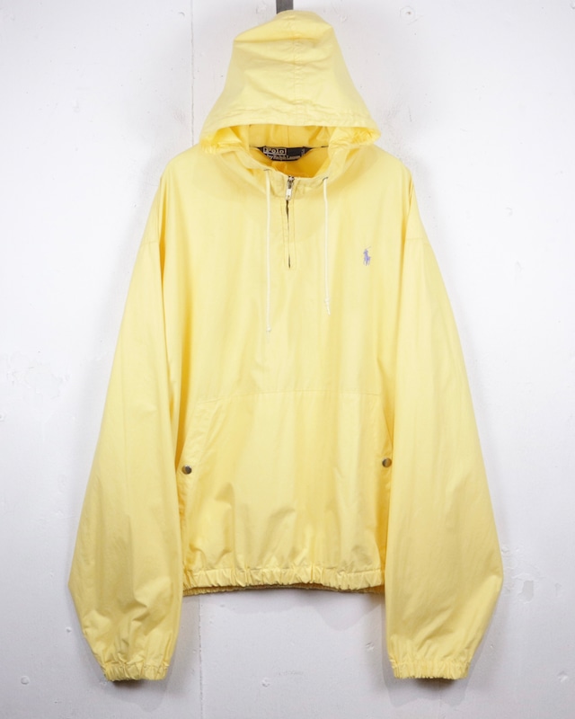 【Caka act2】90’s “Polo by Ralph Lauren” Lemon Yellow Color Vintage Anorak Parka