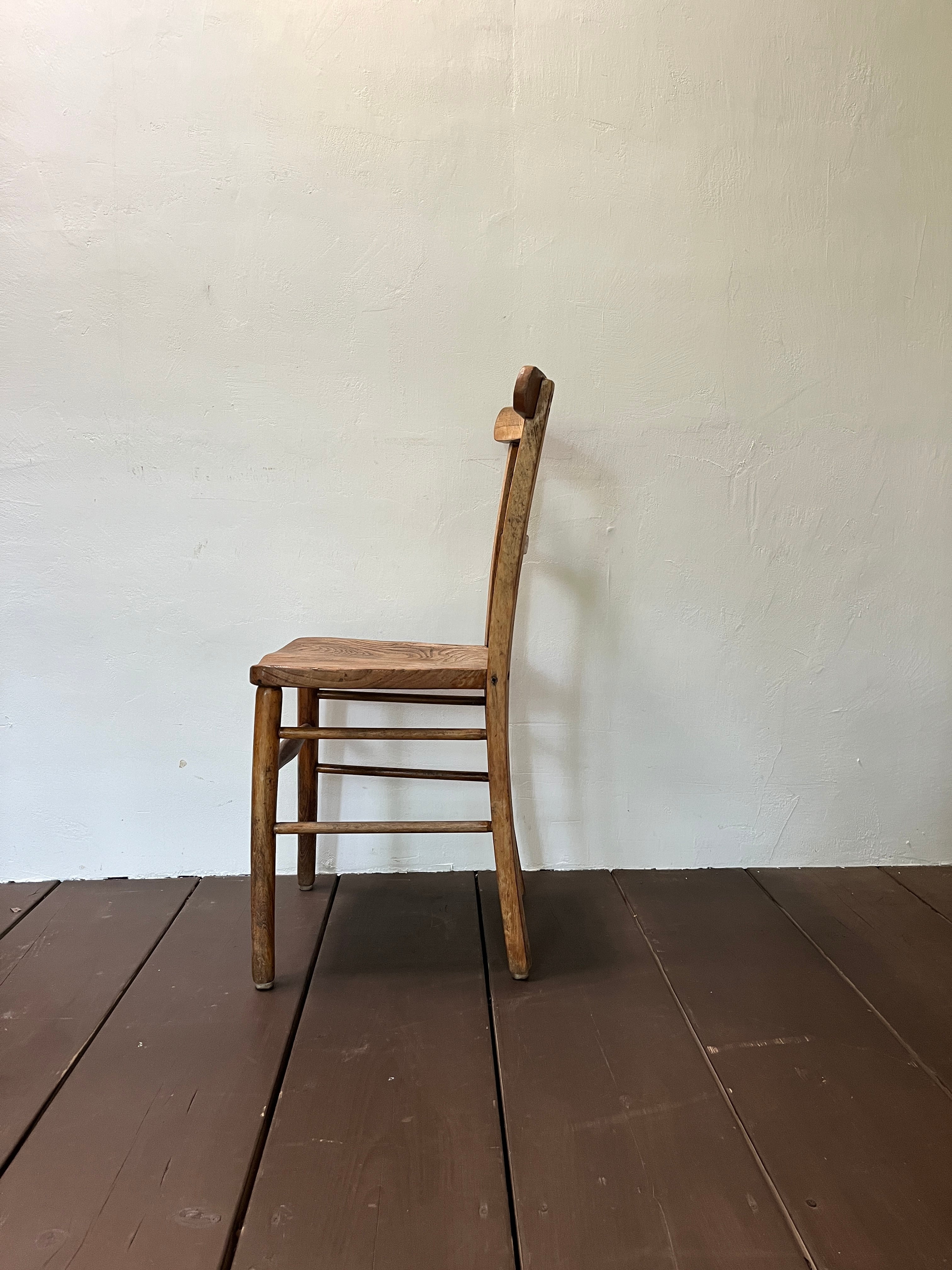 ✨珠✨ 【未使用品✨】英国風アンティーク木製チェア Antique school chair 1910-30's U.K＜アンティークチェア・イギリス