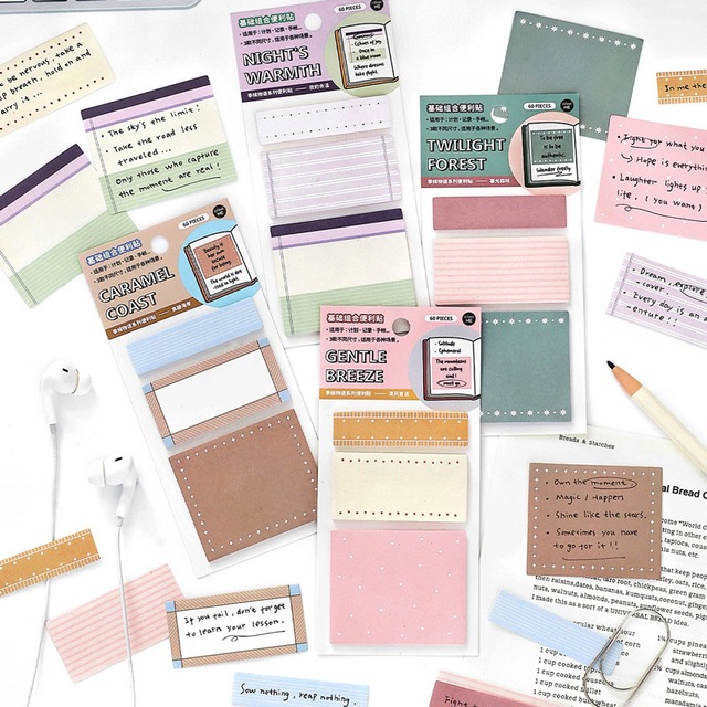 paper-0084｜ design sticky memo｜手帳デコ コラージュ 素材