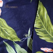 フラダンス 衣装 ワンピース ドレス ネイビー系 KY‘S ハワイ製 ハイビスカス柄 プルメリア柄 花柄 植物柄 ハワイアンプリント アロハ フラ ダンス レッスン 練習 フリル 半袖 紺 華やか 鮮やか かわいい 大人っぽい 上品 グリーン系 レッド系 ホワイト系 緑 赤 白 フリル付き カジュアル おしゃれ