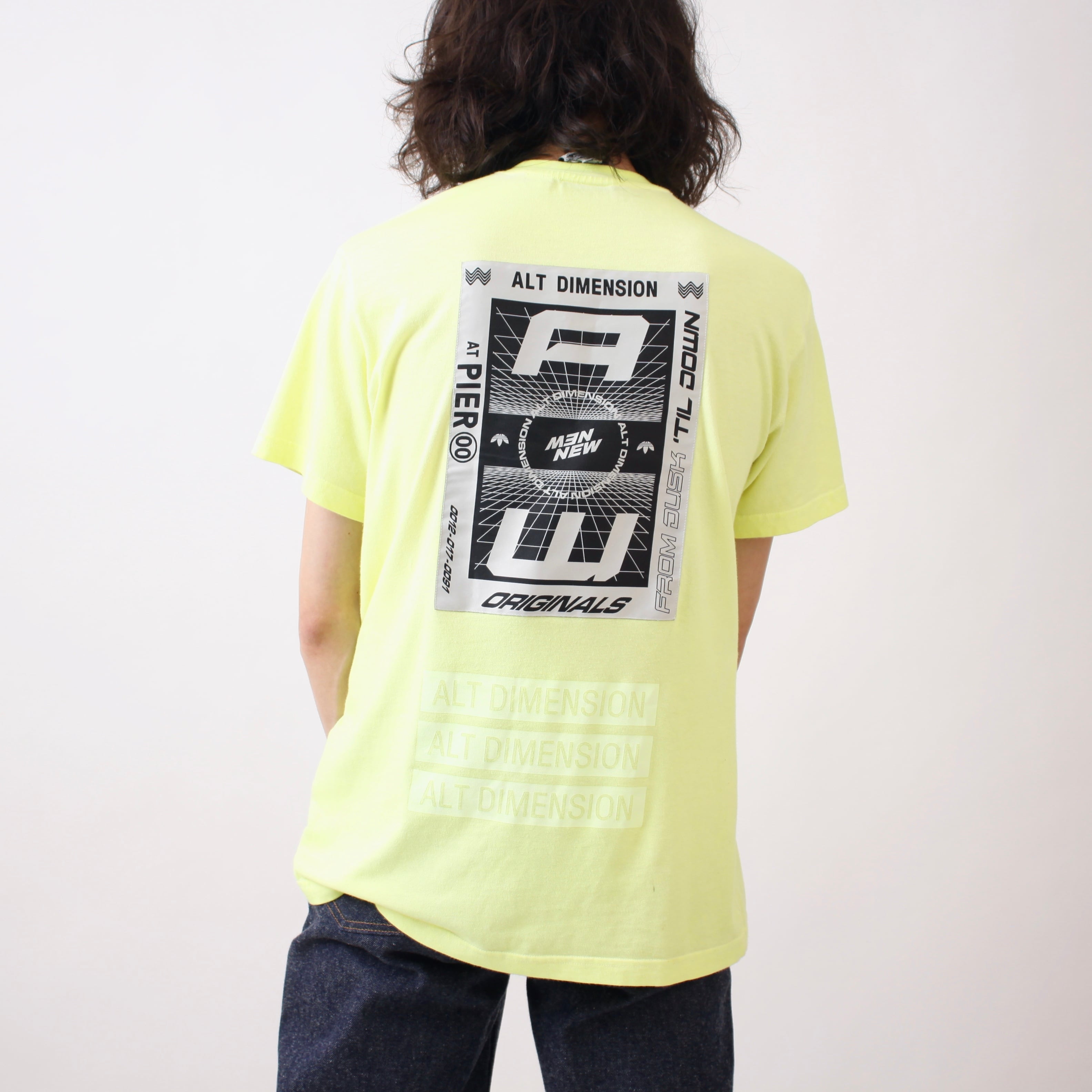 0383. adidas Originals by Alexander Wang tee 蛍光イエロー Tシャツ ...