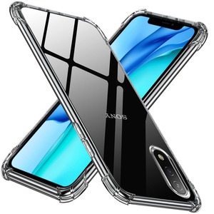 【在庫処分】Sony Xperia ACE II ケース クリア TPU 薄型 スマホケース 透明 耐衝撃 エクスペリアACE II 専用ガバー 軽量 耐久 滑り止め ソフトカバー スクラッチ防止 衝撃吸収 レンズ保護 SO-41B 保護カバー AYS-4-17