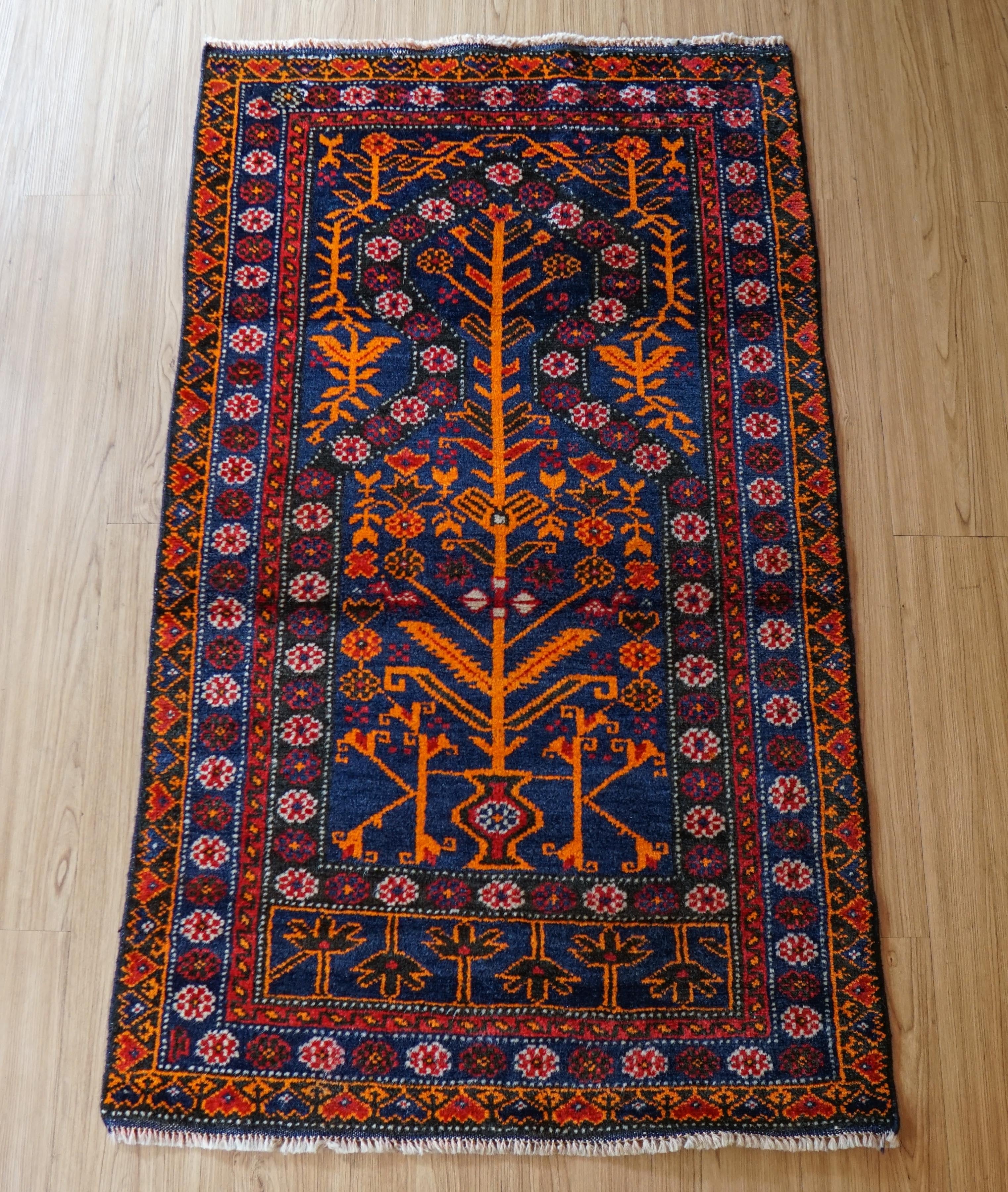 セネキリム 103×71cm イラン手織りキリム トライバルラグ 玄関マット