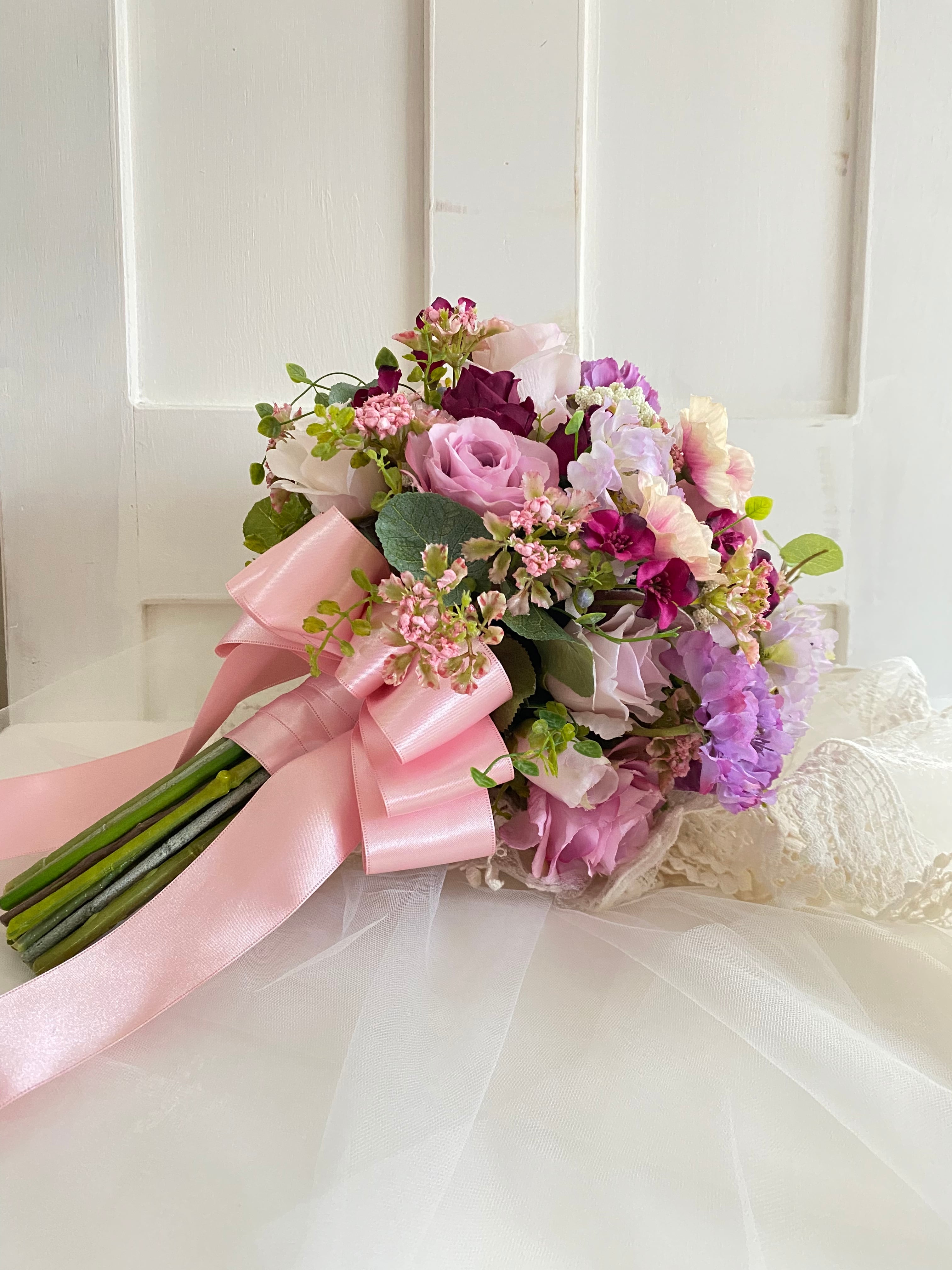 薔薇のナチュラルブーケ＆ブートニア ウェディングブーケ | cocofleur