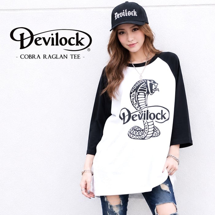 10%OFF SALE】DEVILOCK デビロック「COBRA RAGLAN TEE」ラグランT