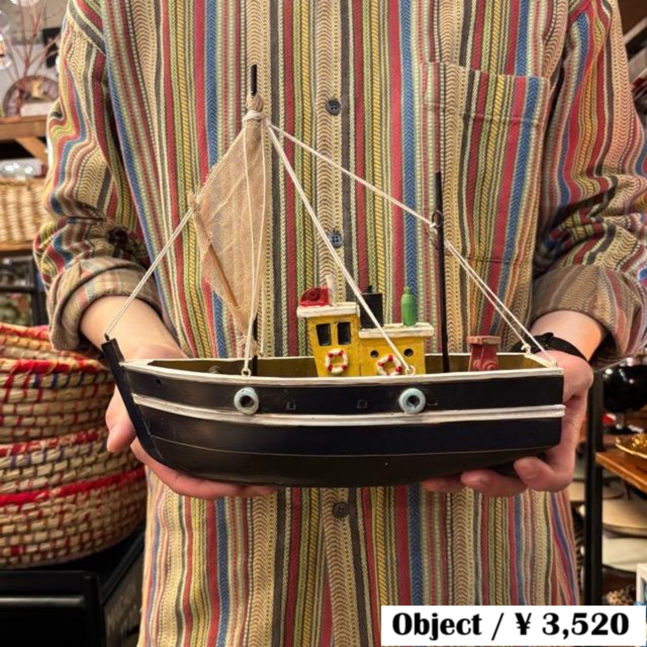 China Antique Design Boat Object 中国 アンティーク調 船のオブジェ 置物 インテリア雑貨 ギフト 飾り