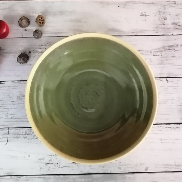 柳月　7.5皿　23cm　和食器　緑色のお皿