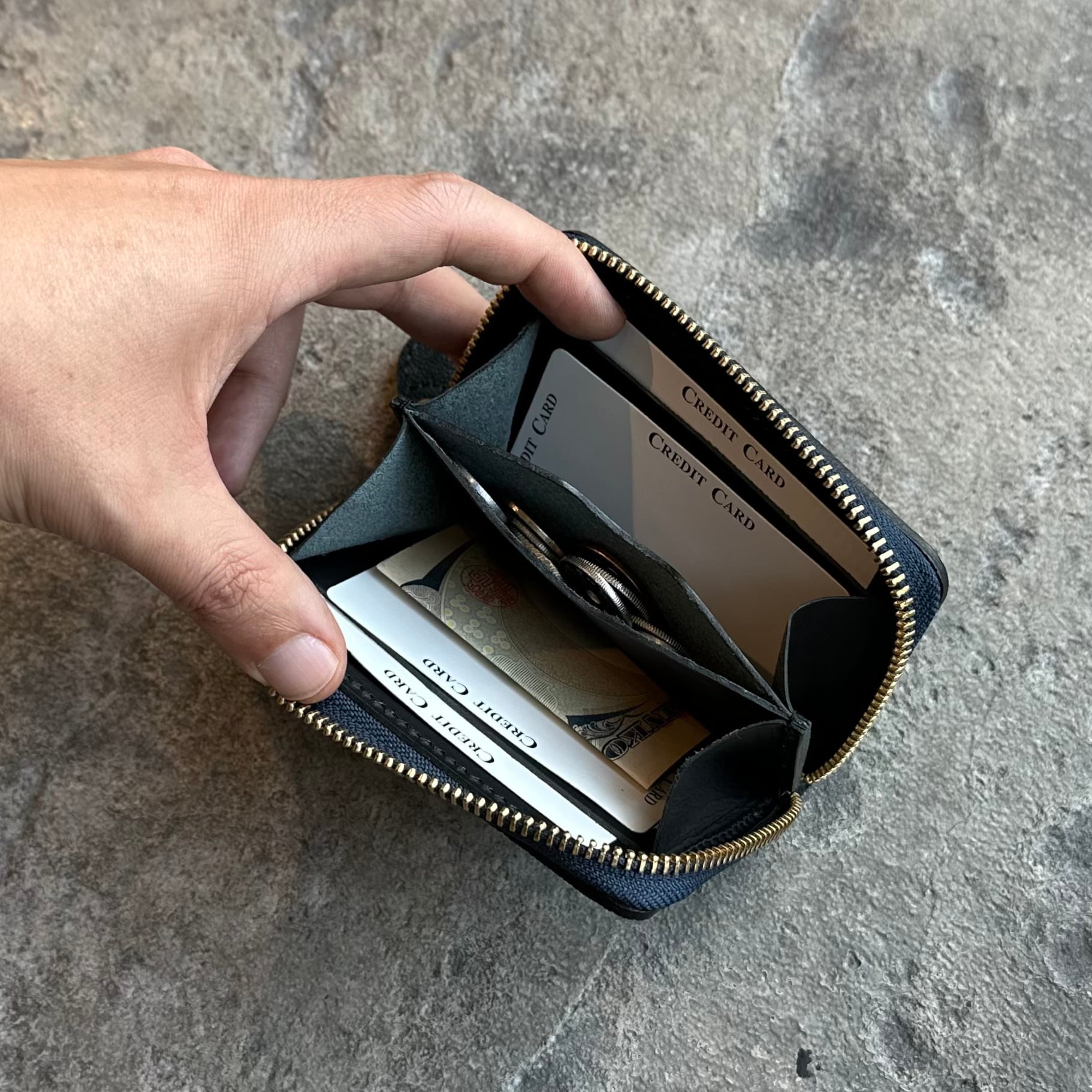 KC’S カードケース ミニウォレット エレファント 直営店限定商品】ミニウォレット ラウンドジップ エレファント(ダーク