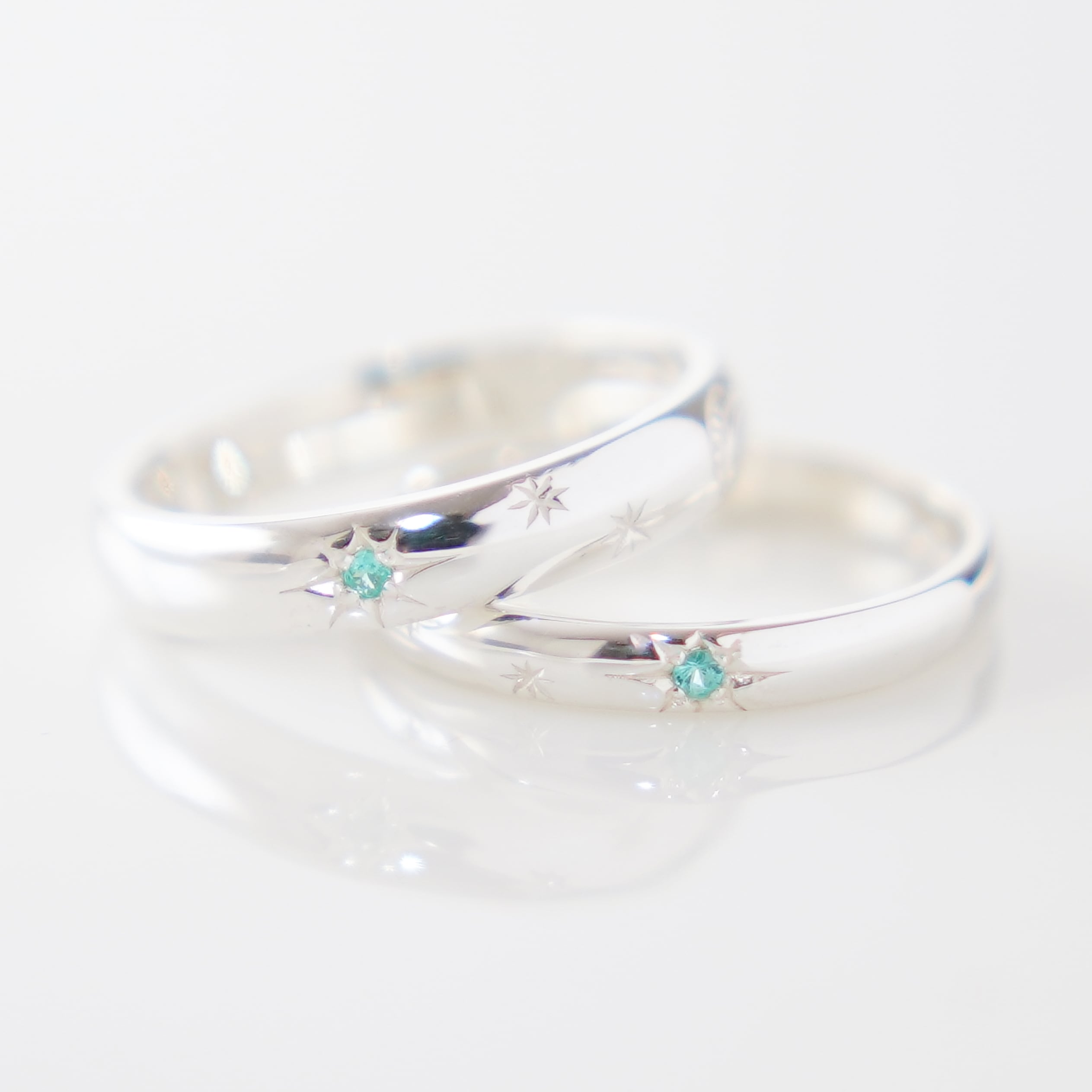 再販】パライバトルマリンの月と星のリング シルバー《送料無料》 | poonys