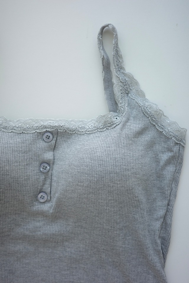 (即納) Fil. / Lace button cup sleeveless 3color