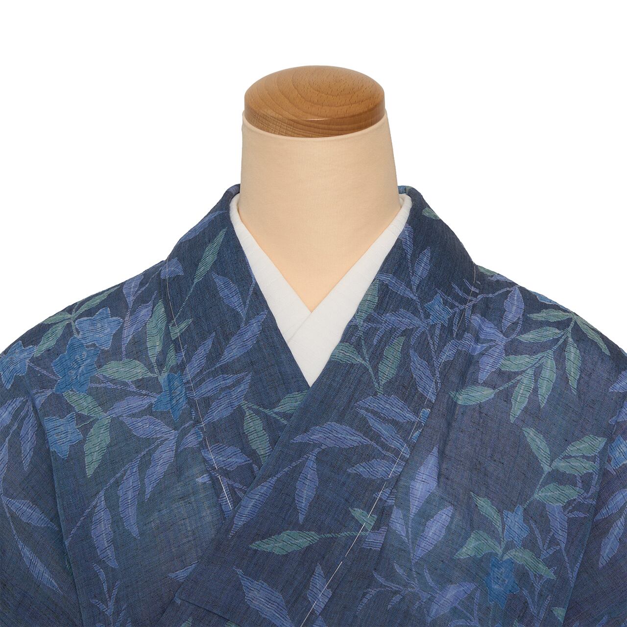 小千谷ちぢみ 麻 木の枝にお花の模様 単衣着物【未着用品】 | かわの屋