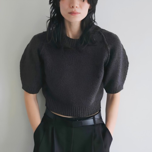 【 anuke 】Halfsleeve Raglan Knit