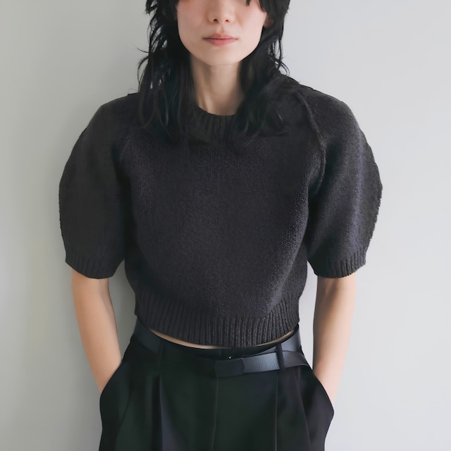 【 anuke 】Halfsleeve Raglan Knit